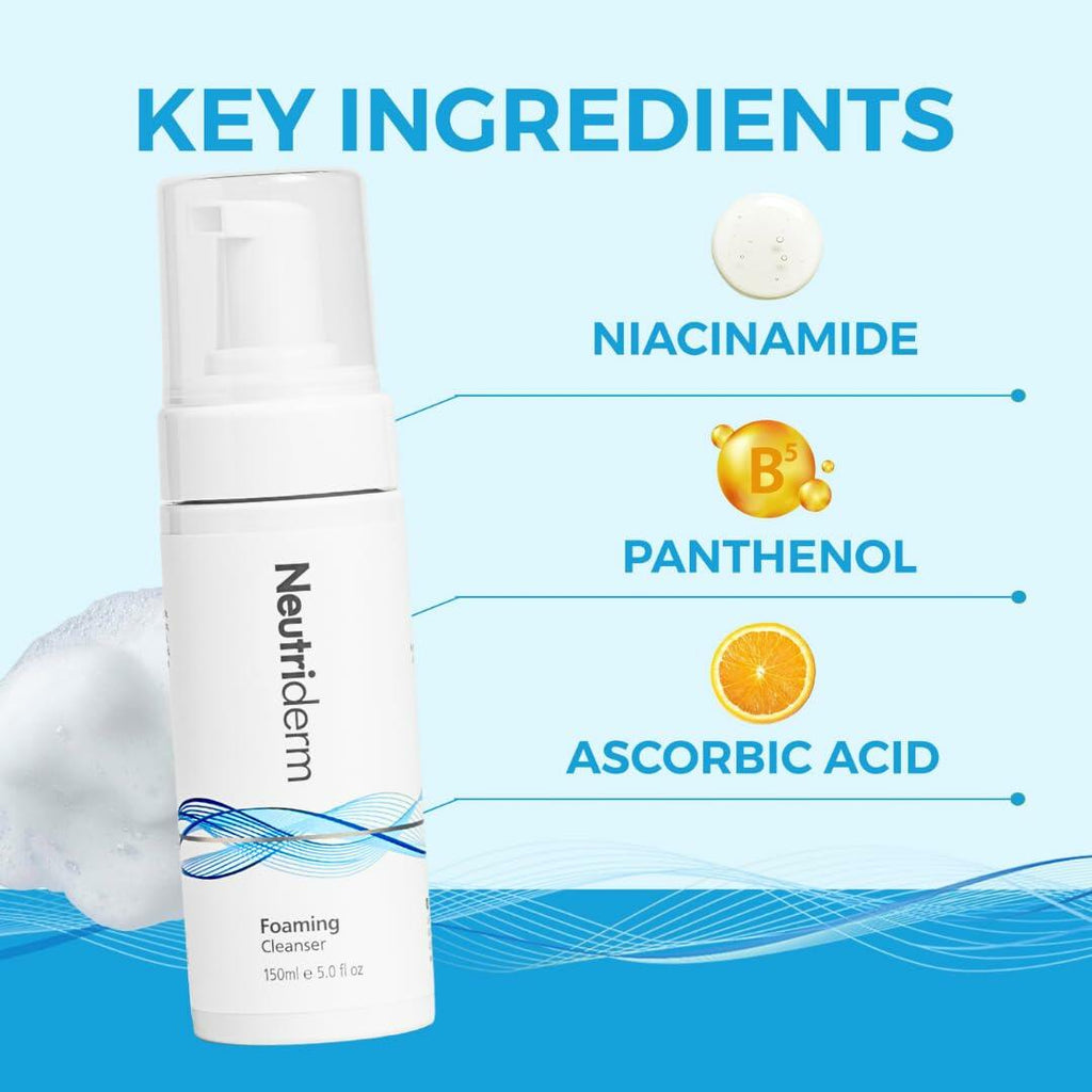 NEUTRIDERM Foaming Face Wash – Gentle Cleanser with Niacinamide&Vitamin C 150ml