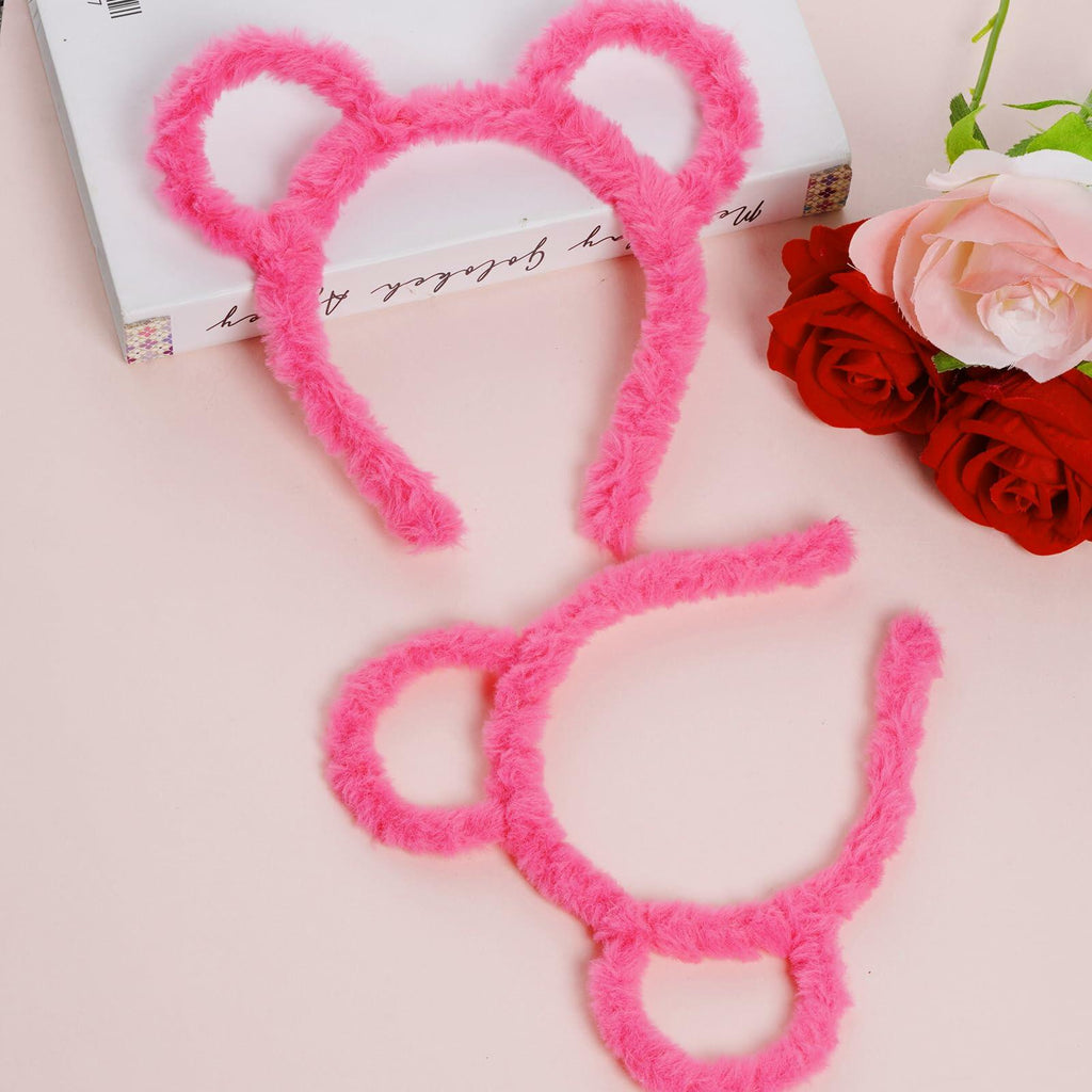 Yolyoo 3pcs Chipmunk Mouse Ears Headband Rose Red Standard Size