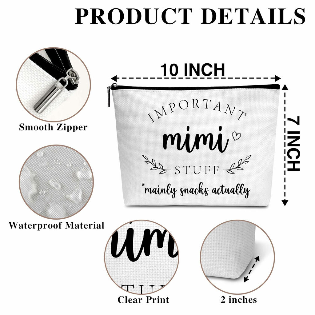 Gifts for Mimi Makeup Cosmetic Bag for Women Best Mimi Ever Grandma Gift C07