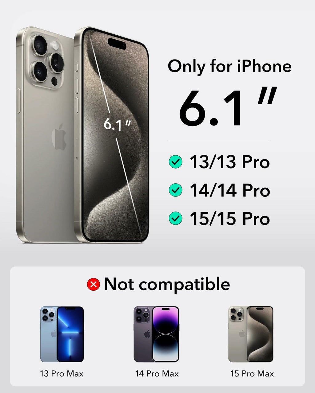 ESR Waterproof Phone Pouch for iPhone 13/14/15 Pro IPX8 2 Pack Black/Clear
