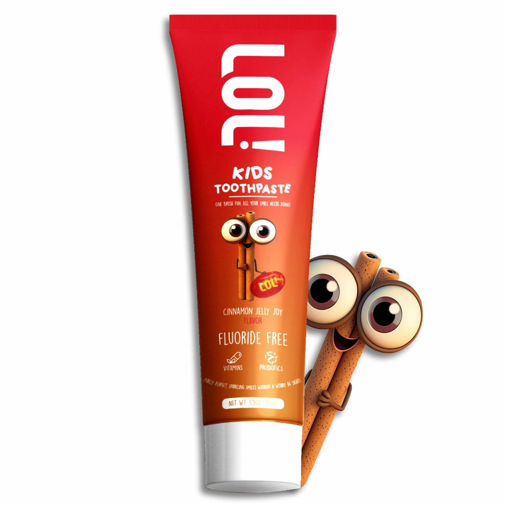 Fawelo LOL Kids Toothpaste Fluoride Free Nano Hydroxyapatite 3.5oz Blueberry
