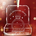 NewEleven Valentines Day Gifts 2025 Glass Ornaments for Couples Engaged 2025