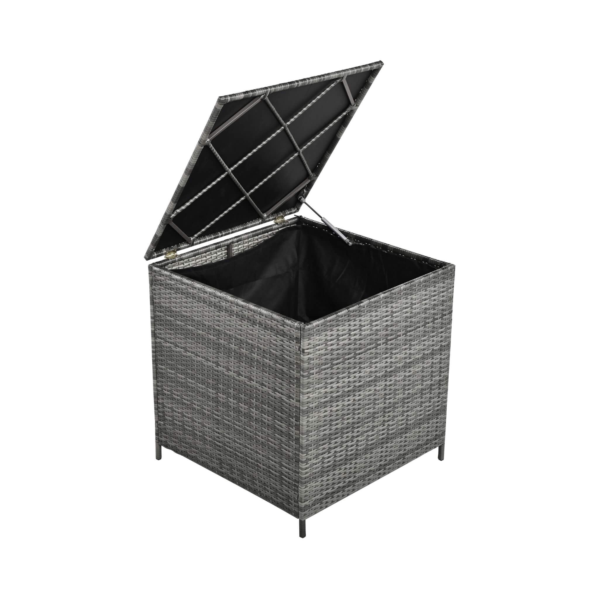 Alora Outdoor 6-Piece All-Weather PE Rattan Sofa Set With Adjustable Seat, Storage Box, Removable Covers, And Tempered Glass Table Top (SAK37221)