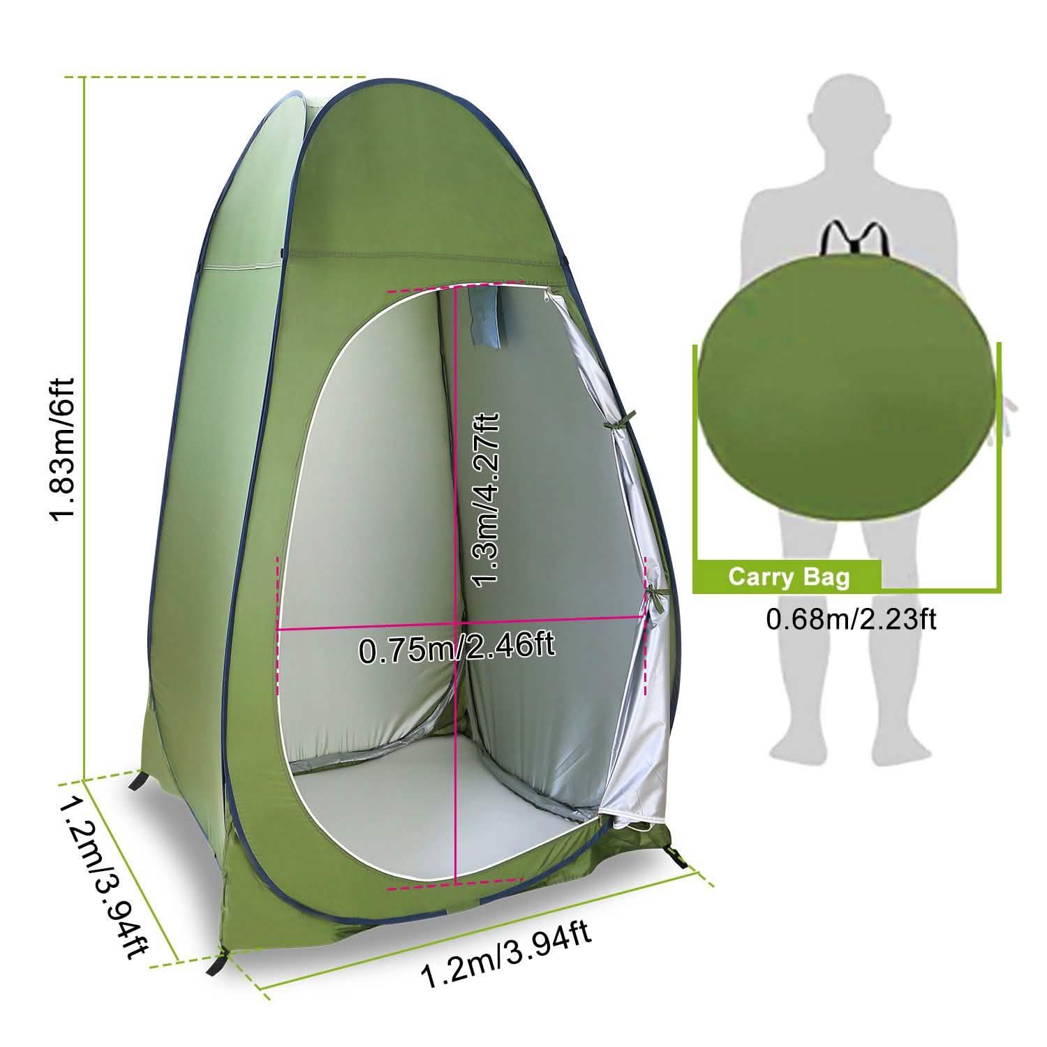 Outdoor Pop Up Toilet Tent - PhishStones Products