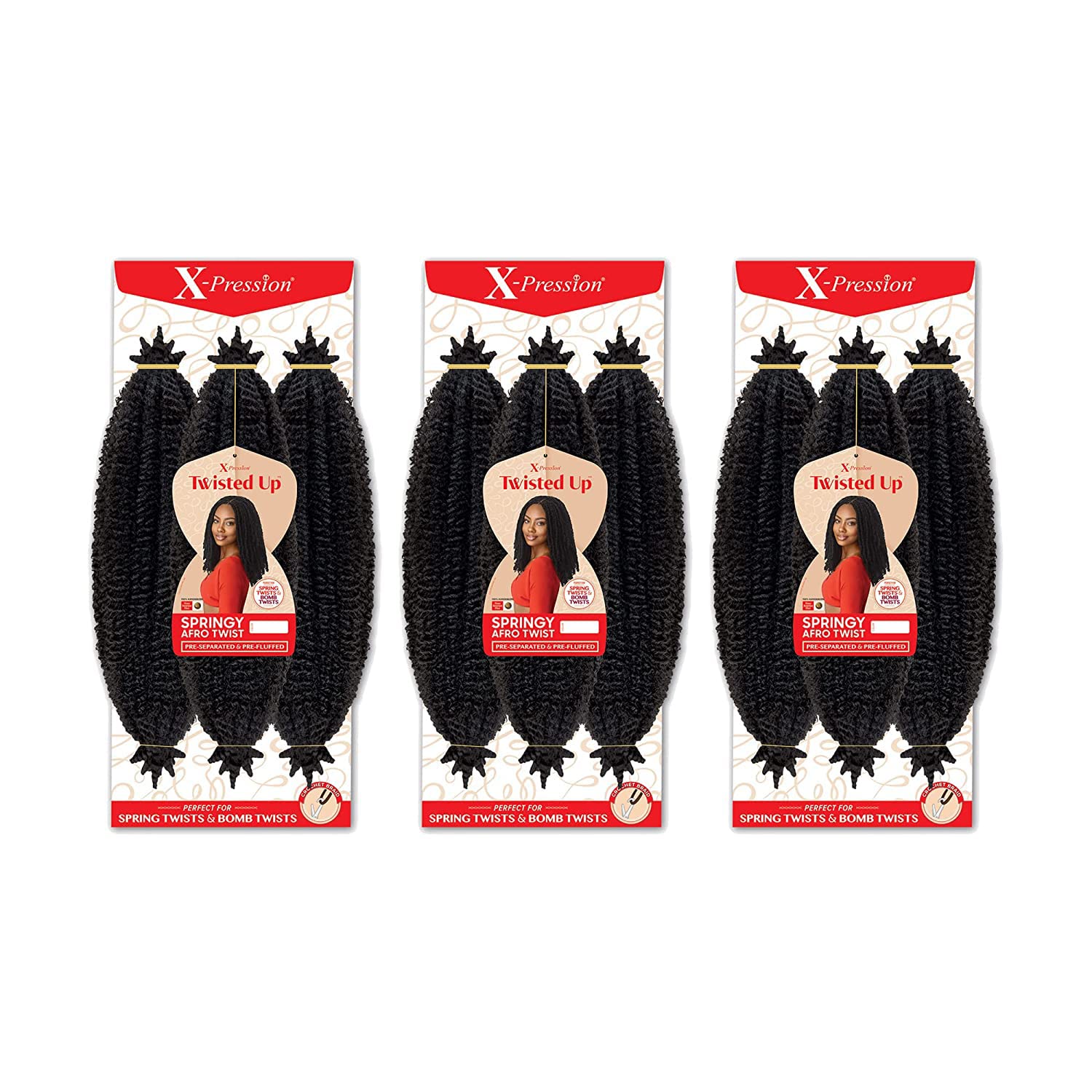 Outre Crochet Braids X - Pression Twisted Up 3X Springy Afro Twist 16" - PhishStones Products