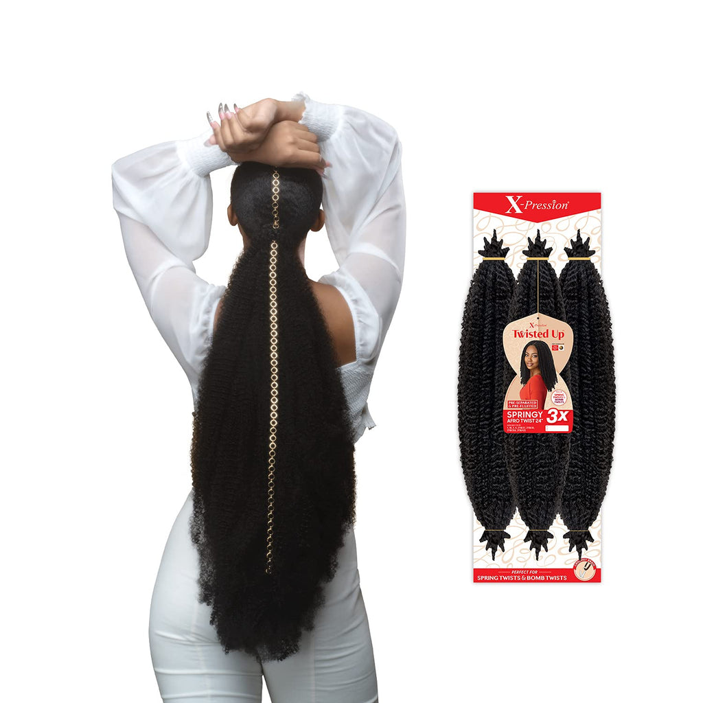Outre Crochet Braids X - Pression Twisted Up 3X Springy Afro Twist 24" - PhishStones Products