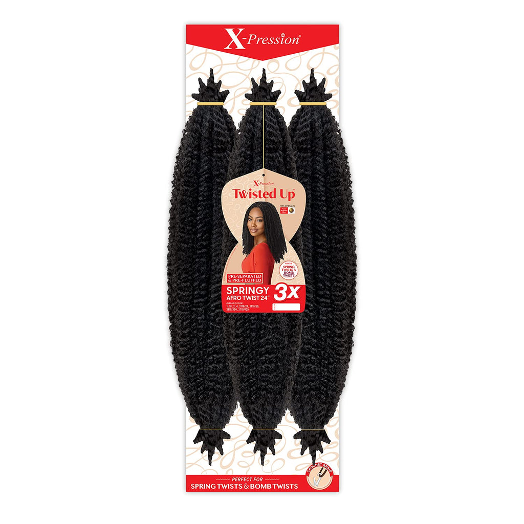 Outre Crochet Braids X - Pression Twisted Up 3X Springy Afro Twist 24" - PhishStones Products
