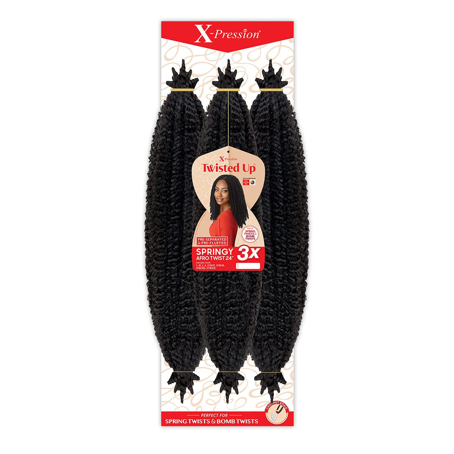 Outre Crochet Braids X - Pression Twisted Up 3X Springy Afro Twist 24" - PhishStones Products