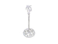 Whitewashed Cast Iron Palm Tree Extra Toilet Paper Stand 17""