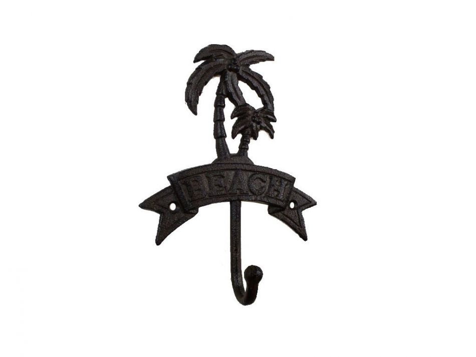 Cast Iron Palm Tree Beach Hook 8""