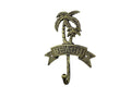 Rustic Gold Cast Iron Palm Tree Beach Hook 8""
