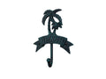Seaworn Blue Cast Iron Palm Tree Beach Hook 8""