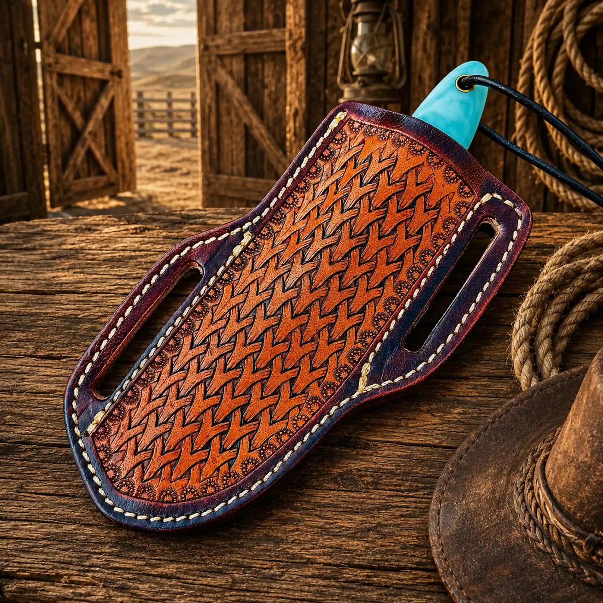 Pancake Belt Sheath Knife – 3.75" Rasp Steel Resin Handle - PhishStones Products