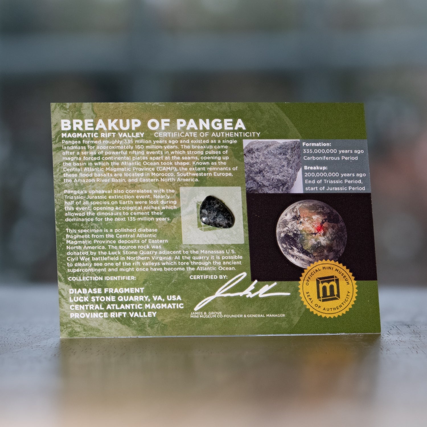 Breakup of Pangea - Display Card