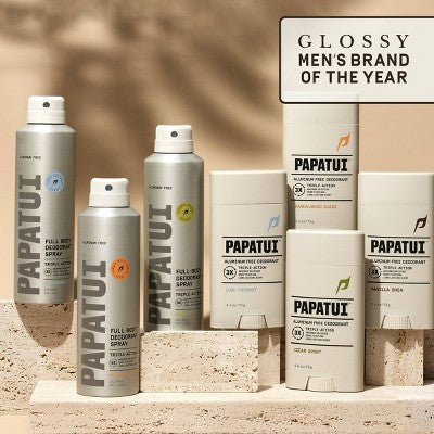 Papatui Men's Long - Lasting Odor Protection Body Deodorant Spray Lush Coconut 5oz - Imperfect Container - PhishStones Products