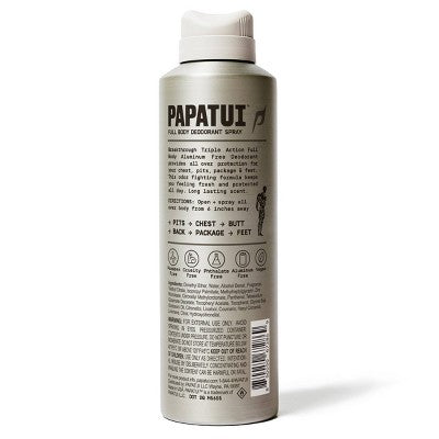 Papatui Men's Long - Lasting Odor Protection Body Deodorant Spray Lush Coconut 5oz - Imperfect Container - PhishStones Products