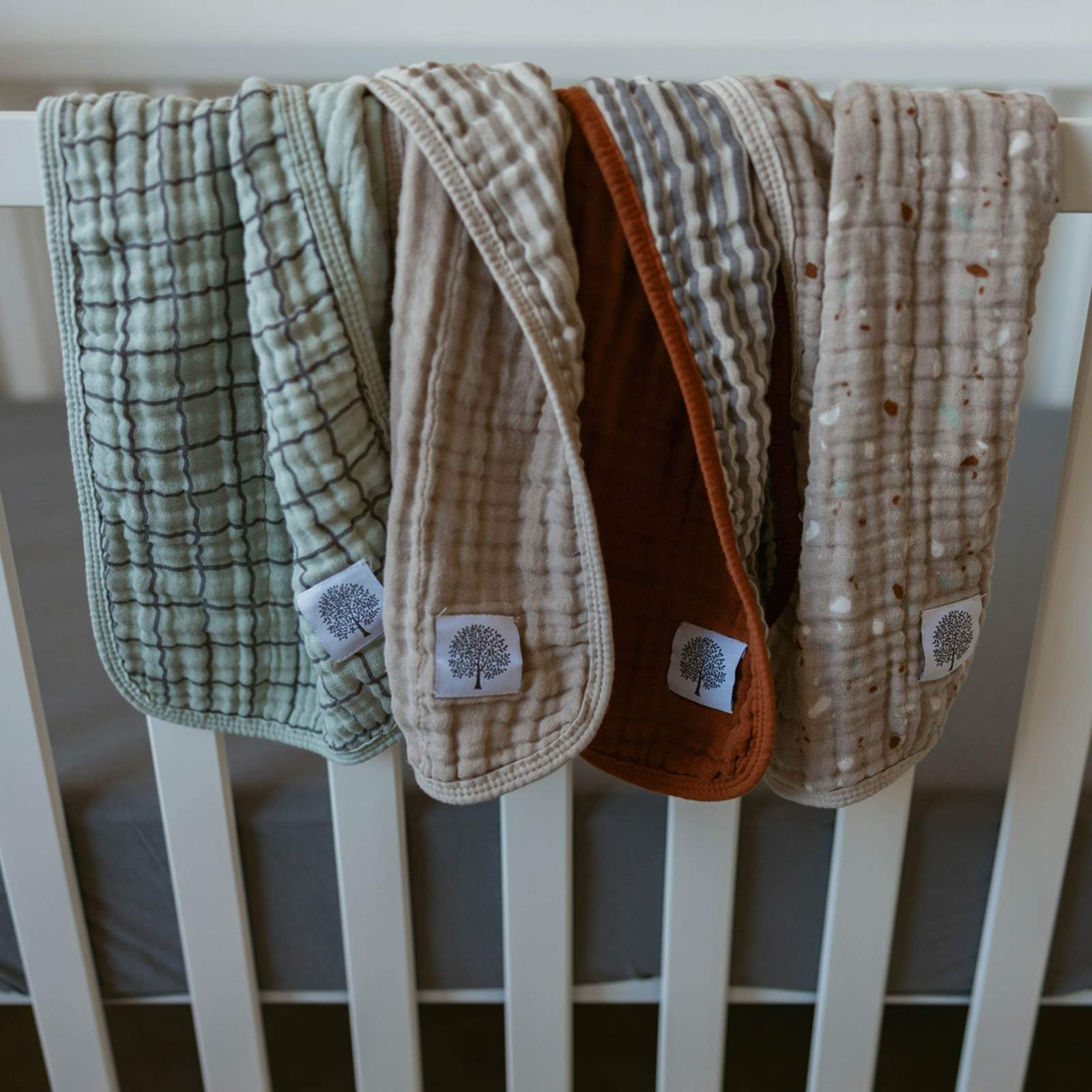 Pebble Set - Muslin Burp Cloths (4 Pack) - PhishStones Products