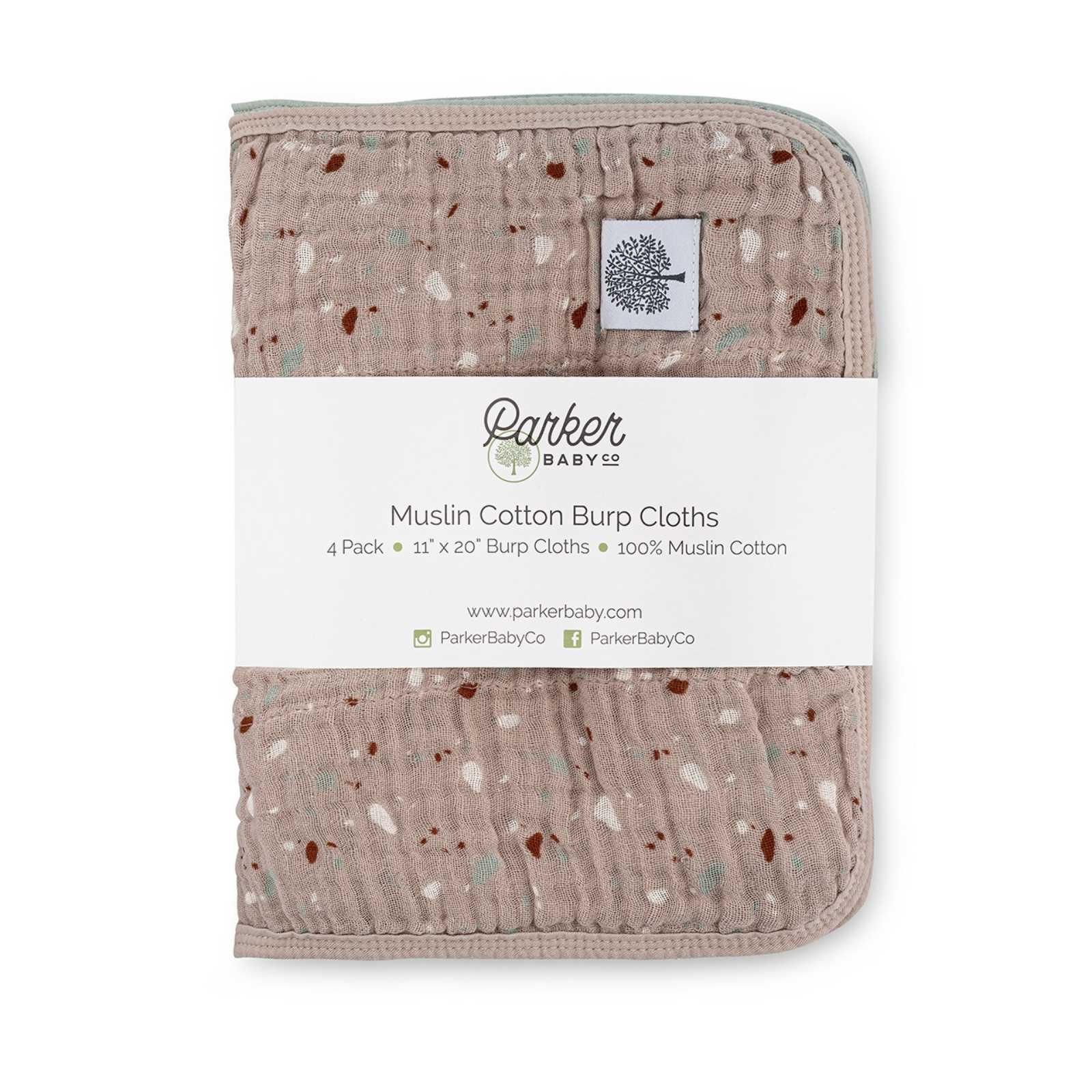 Pebble Set - Muslin Burp Cloths (4 Pack) - PhishStones Products