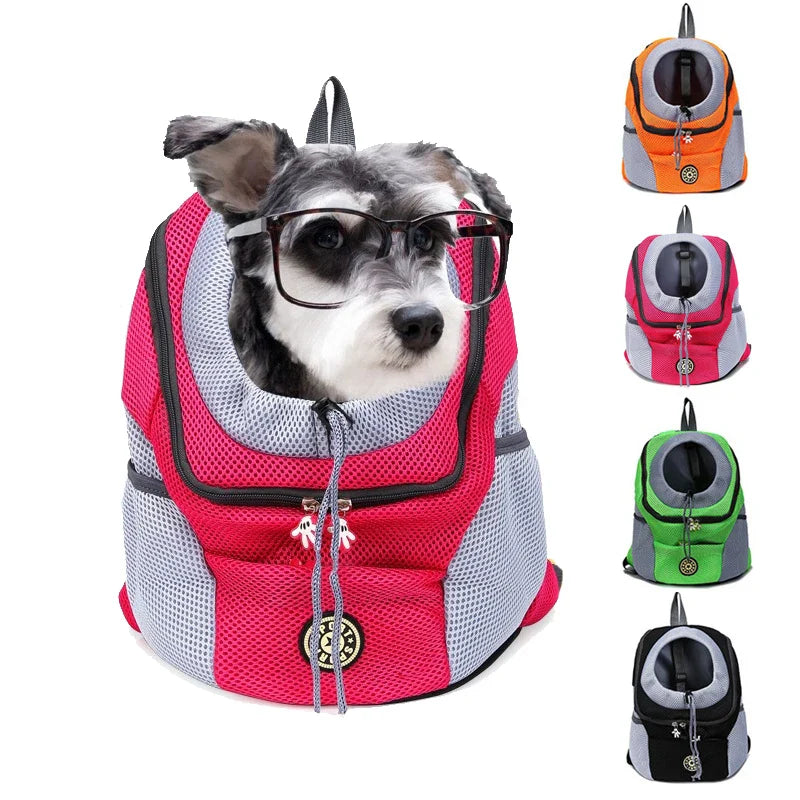 Pet Carrier Backpack for Dogs & Cats — Wearable Front/Back Mesh Travel Bag, Adjustable Double Shoulder, S/M/L (Up to 10 kg / 22 lb) - PhishStones Products