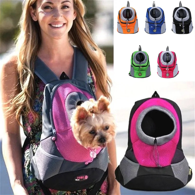 Pet Carrier Backpack for Dogs & Cats — Wearable Front/Back Mesh Travel Bag, Adjustable Double Shoulder, S/M/L (Up to 10 kg / 22 lb) - PhishStones Products