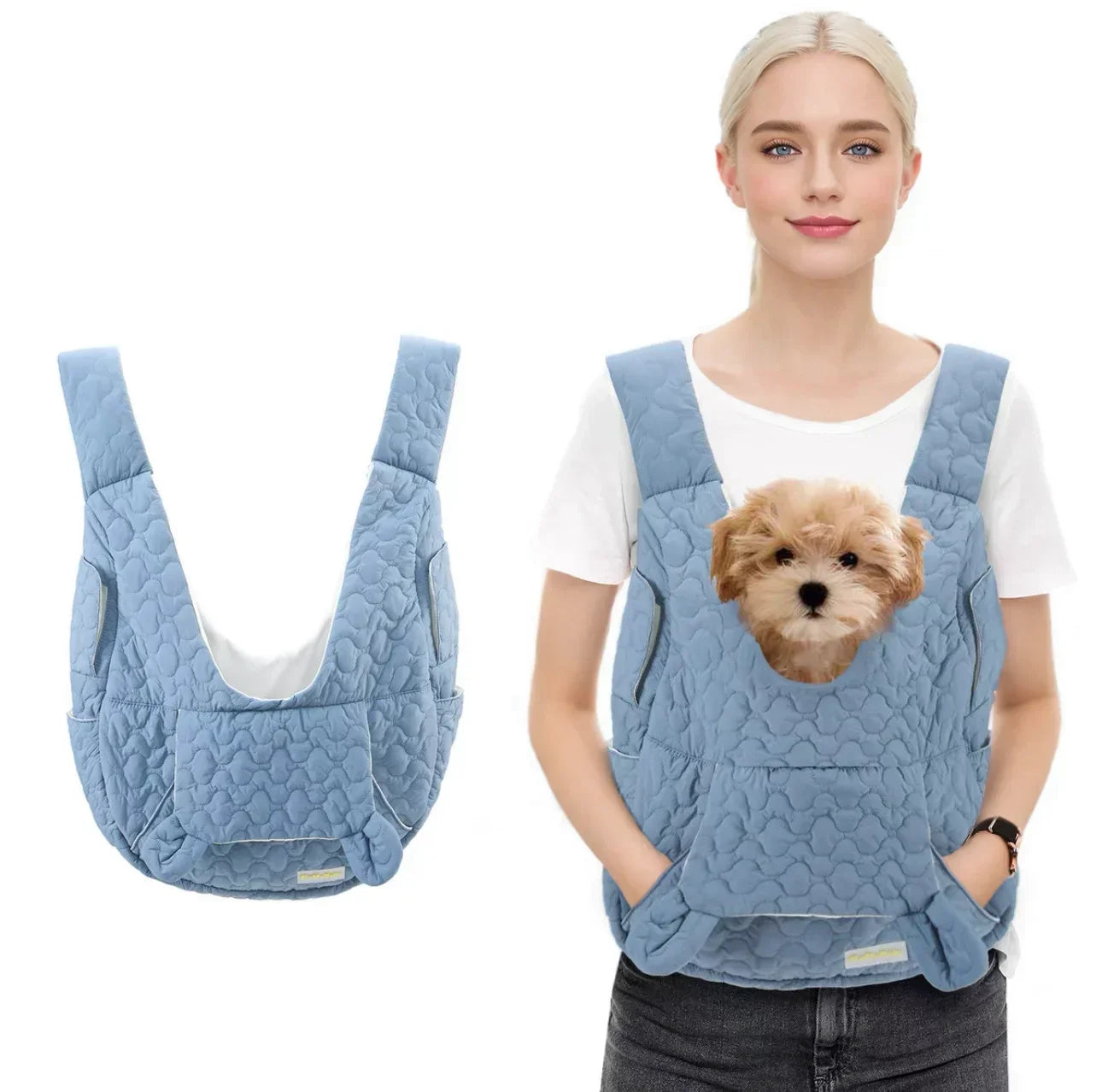 Pet Front Carrier Backpack - Waterproof Wind - Resistant Chest Bag for Dogs & Cats, Fits Pets up to 8.8 lb (4 kg) - PhishStones Products