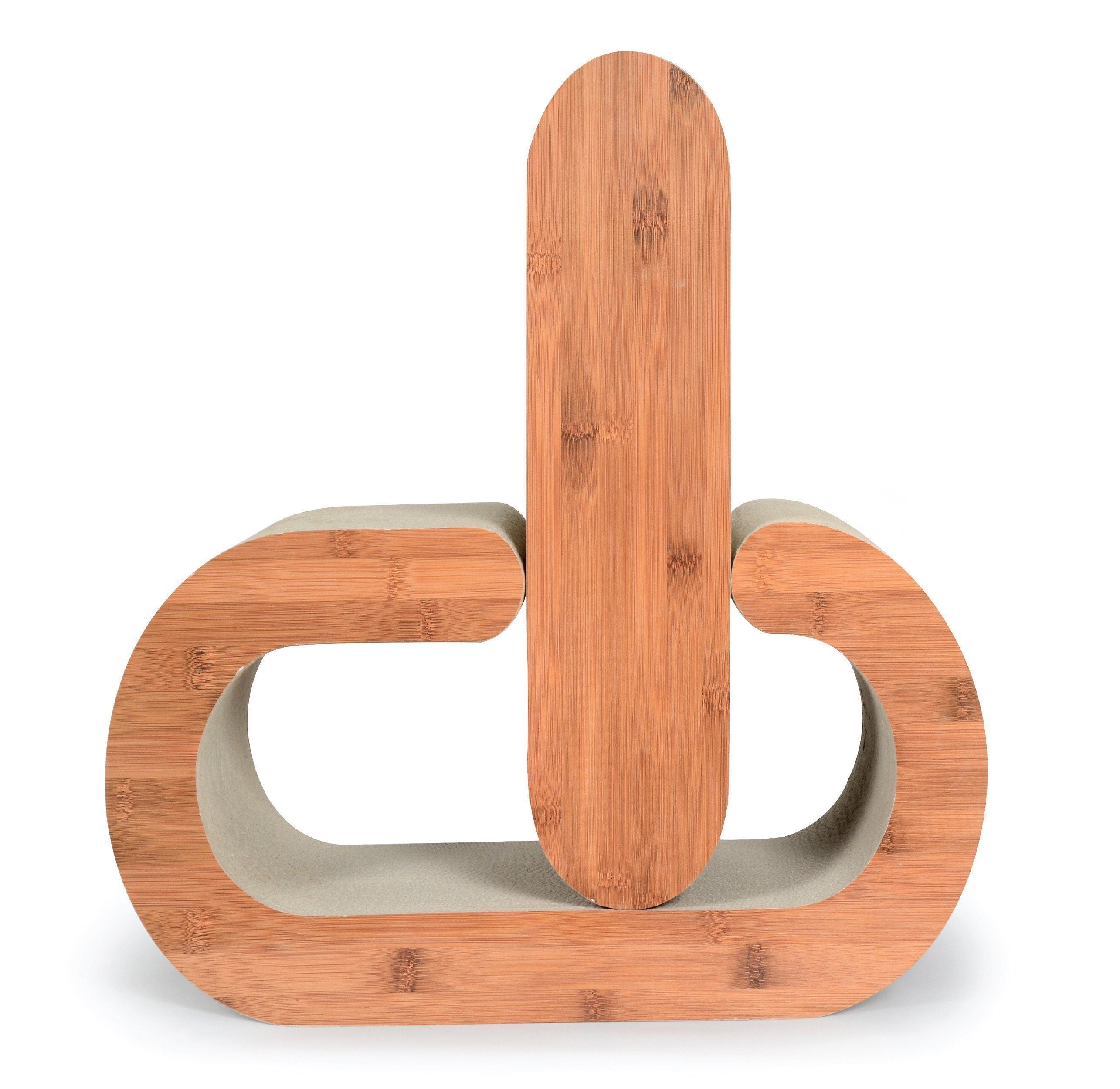 Pet Life ® 2-In-1 'Pill Shaped' Premium Quality Modular Kitty Cat Scratcher Lounger Lounge with Catnip