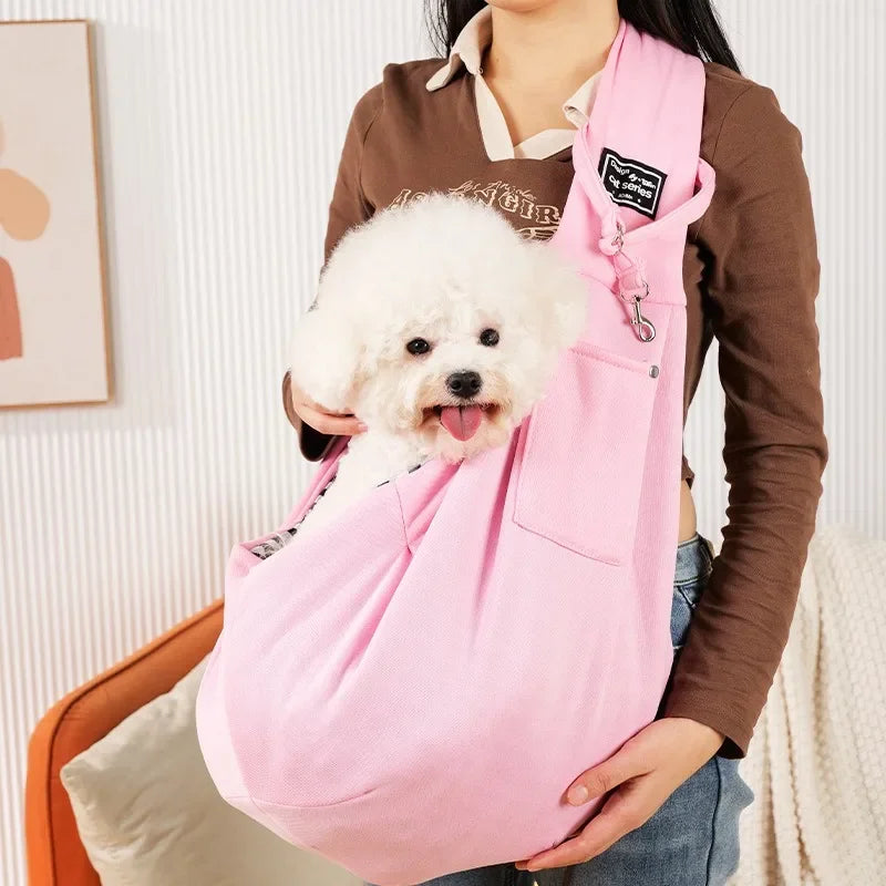 Pet Sling Carrier for Small Dogs & Cats – Crossbody Shoulder Bag, Portable Travel Puppy & Cat Carrier, Holds up to 7.5 kg (16.5 lb) - PhishStones Products