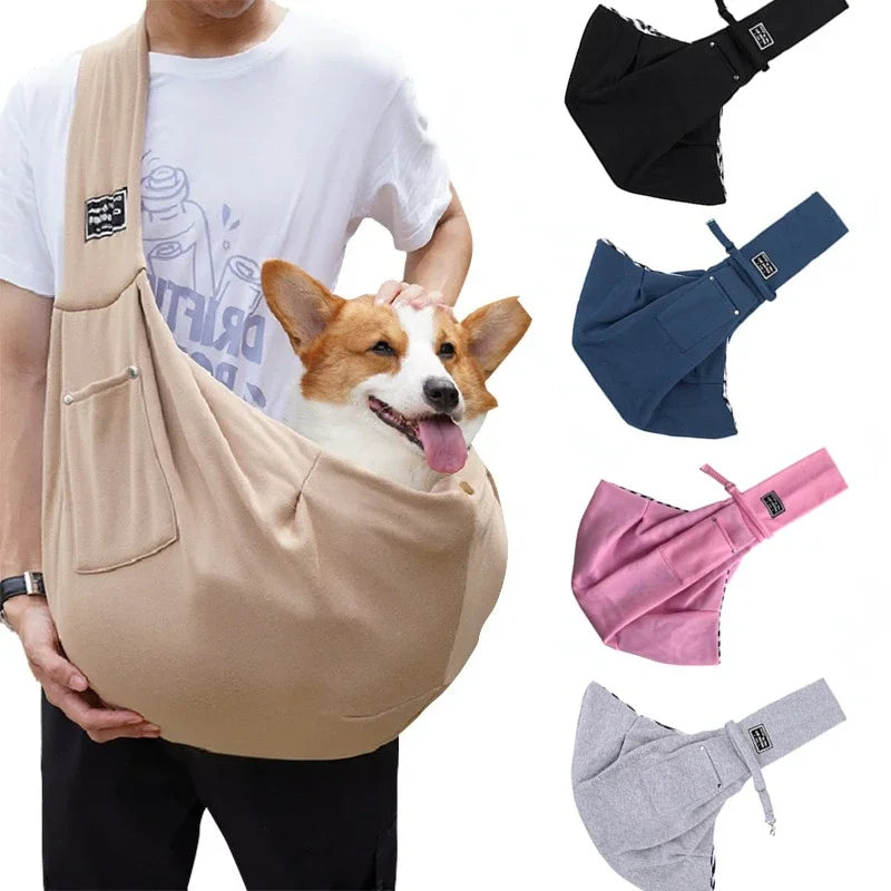 Pet Sling Carrier for Small Dogs & Cats – Crossbody Shoulder Bag, Portable Travel Puppy & Cat Carrier, Holds up to 7.5 kg (16.5 lb) - PhishStones Products