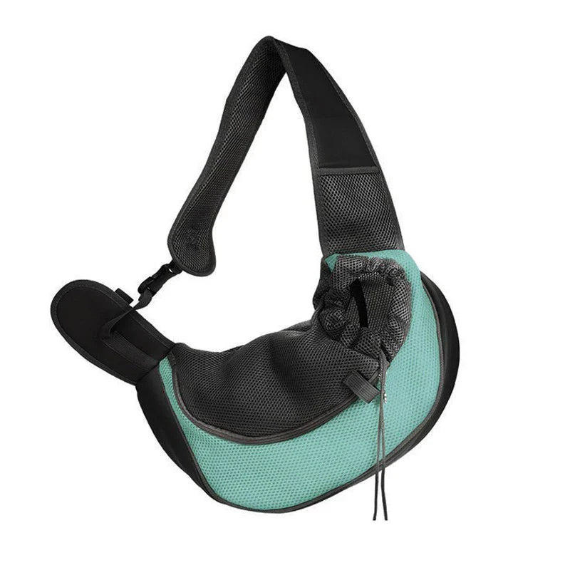 Pet Sling Carrier Shoulder Bag — Mesh Crossbody Travel Carrier for Small Dogs & Cats (S: up to 6.6 lb / 3 kg, L: up to 13.2 lb / 6 kg) - PhishStones Products