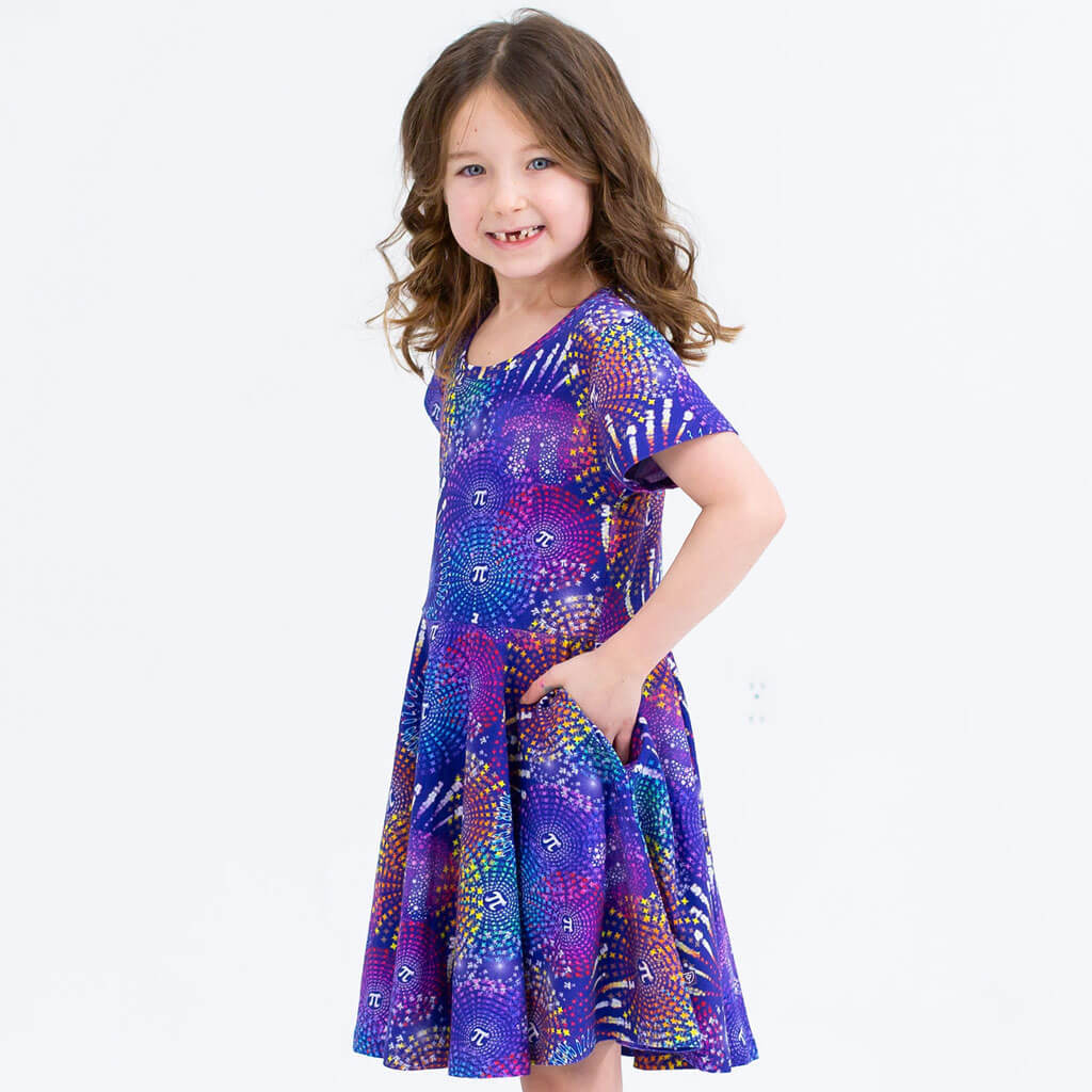 "Pi-rotechnics" Pi Fireworks Super Twirler Dress with Pockets