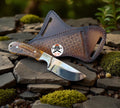 Pine - Cone Grip Cowboy Knife with Western Belt Sheath - PhishStones Products