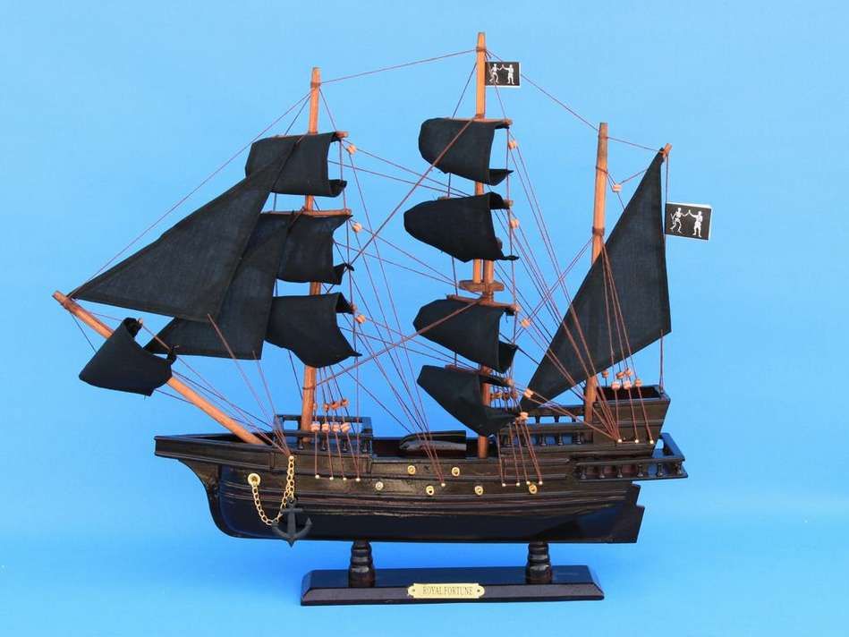 Wooden Black Bart's Royal Fortune Model Pirate Ship 20""