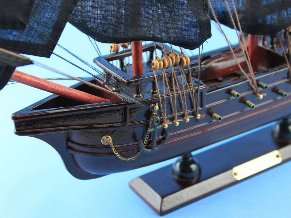 Wooden Blackbeard's Queen Anne's Revenge Model Pirate Ship 15""