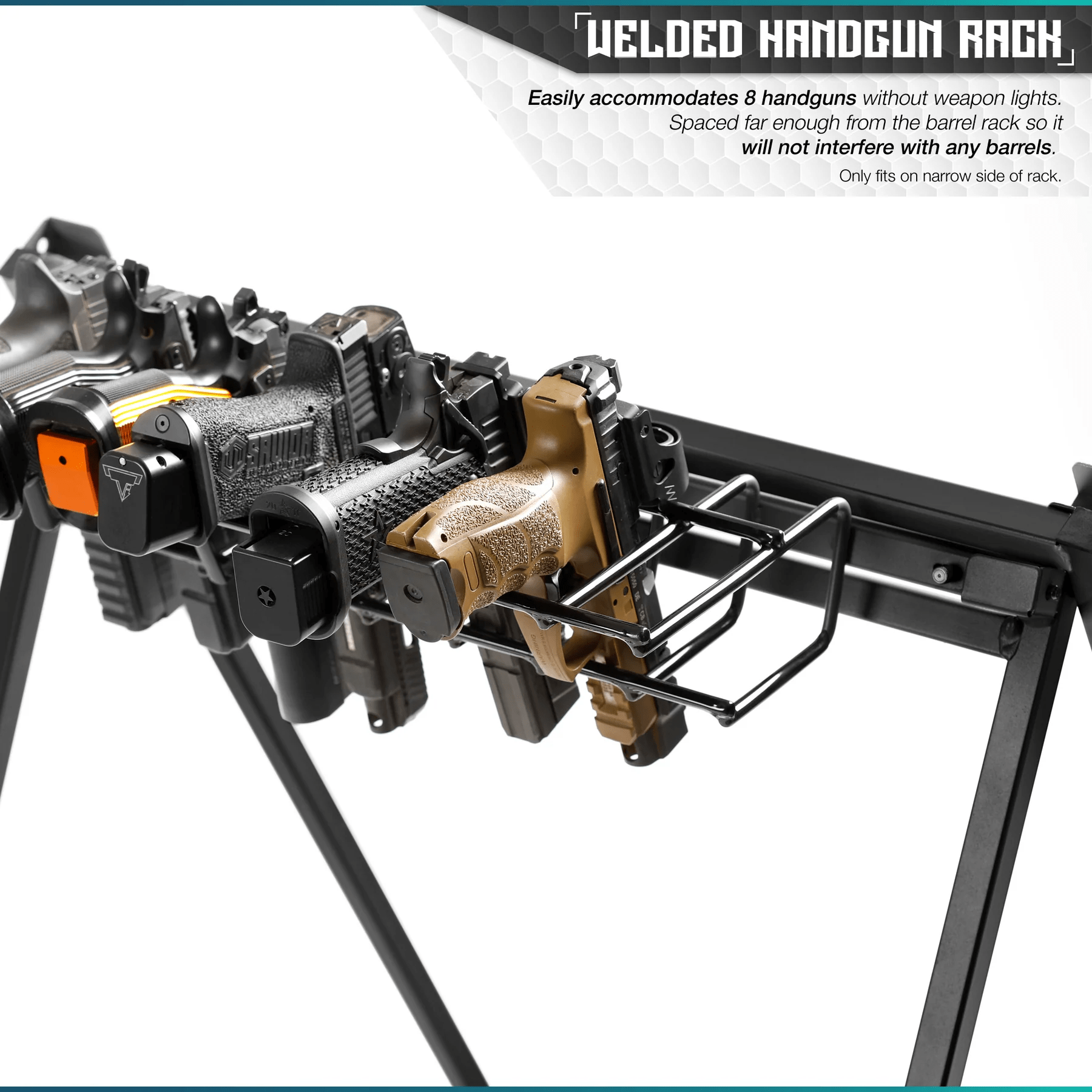 Pistol Rack Attachment for Shorty Rack of 9 - PhishStones Products