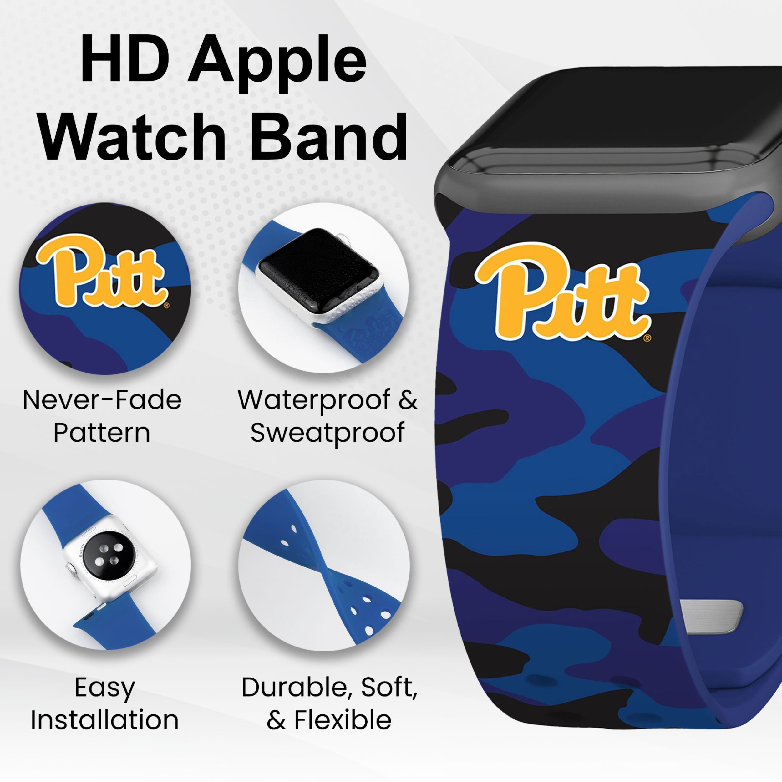 Pittsburgh Panthers HD Apple Watch Band - PhishStones Products