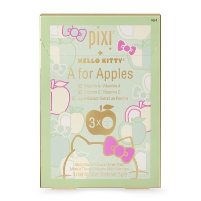 Pixi + Hello Kitty Sheet Multi - Vitamin Infusion Face Sheet Mask 3ct - Imperfect Box - PhishStones Products