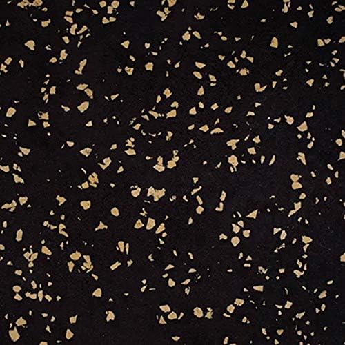 Playsafer Genaflex Rubber Gym Floor Mat, Heavy Duty Commercial Protective Gym Flooring Roll - 8mm Thick (4' X 6', 15% Tan) - PhishStones Products