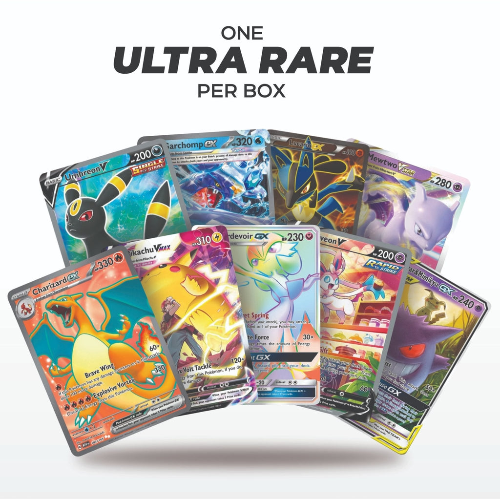 Pokémon Ultra Rare Battle Bundle – 100+ Cards Guaranteed - PhishStones Products