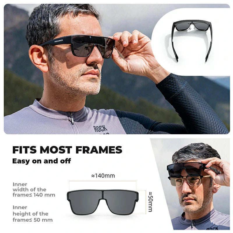 Polarized Glasses Fit Over UV400 Sunglasses for Men Women
