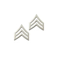 Police Sergeant Sta-Brite Nickel Rank Pin Tall 15/16" (pair)