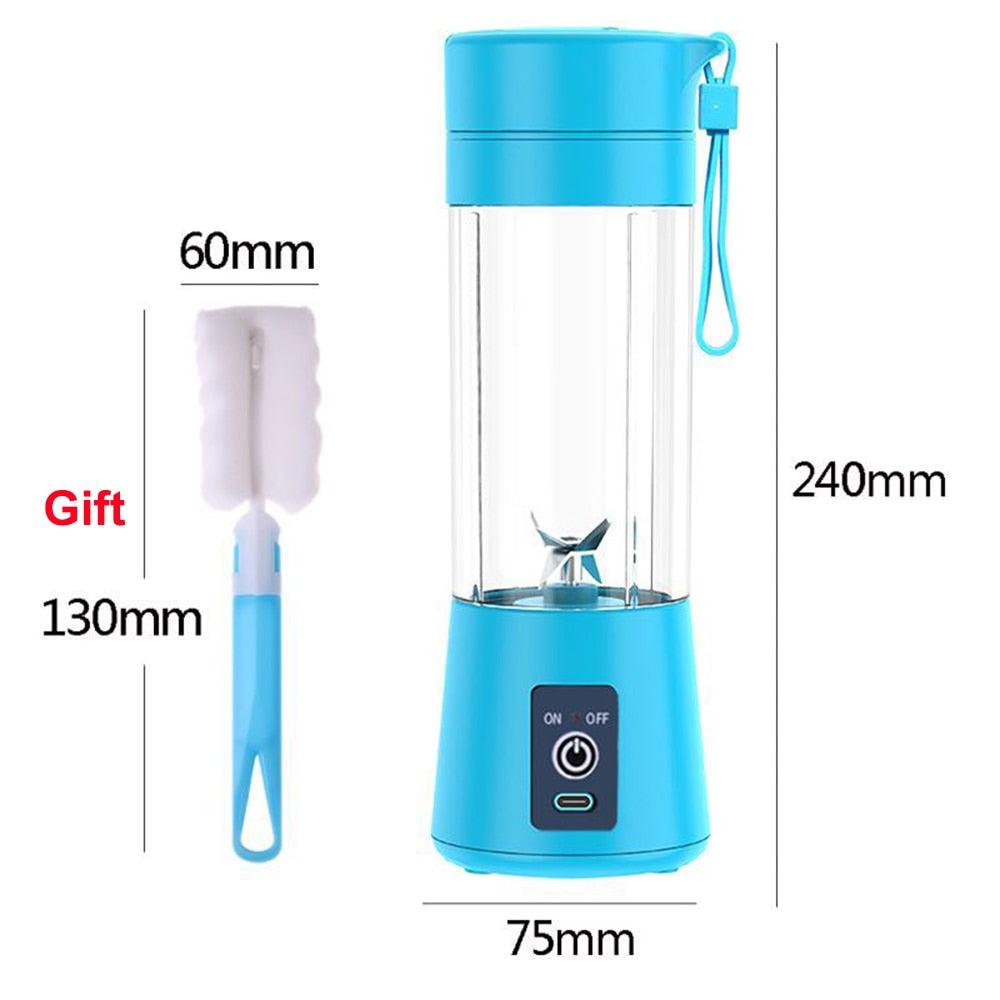 Portable Blender Mini Mixer Electric Juicer Machine Fresh Fruit Juice Blender Smoothie Maker Blender Cup Bottle A Travel Kitchen Portable USB Electric Fruit Juicer Squeezer Bottle Kitchen Tool for Orange Lemon - PhishStones Products