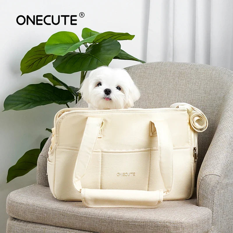 Portable Cotton Pet Sling Carrier for Small Dogs & Cats – Shoulder Handbag, Small 34×17×25cm (13.4×6.7×9.8in) & Medium 43×19×31cm (16.9×7.5×12.2in) - PhishStones Products