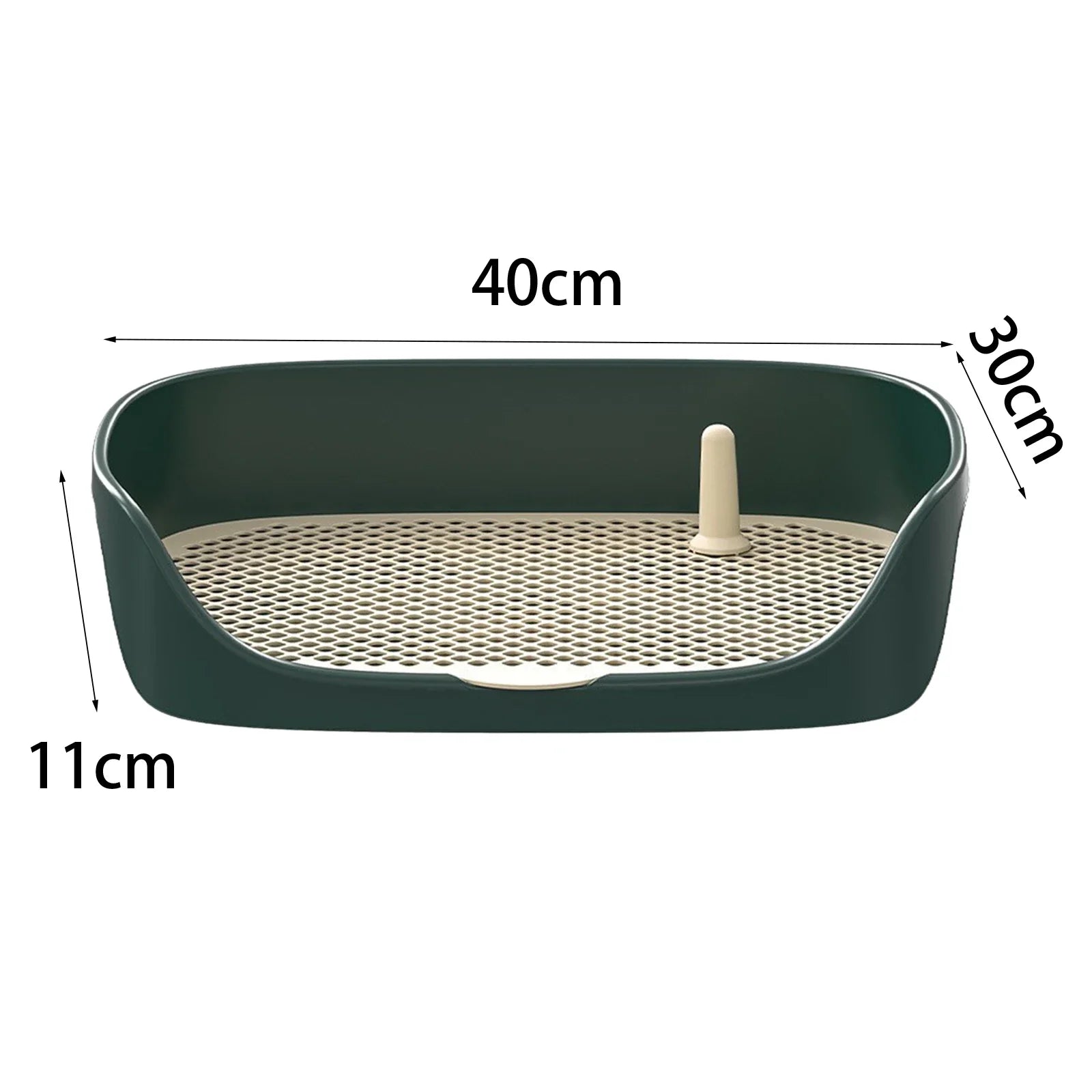 Portable Dog & Cat Training Potty with Splash Guard 15.75 x 11.81 x 4.33 in (40 x 30 x 11 cm) - Indoor/Outdoor Litter Box Trainer, Non - Slip Detachable Grid - PhishStones Products