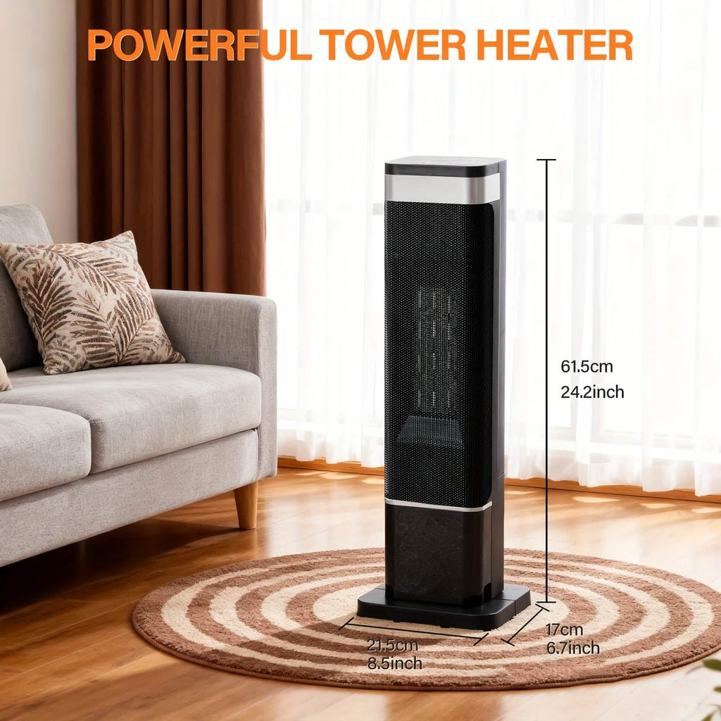 Portable Electric Space Heater with Remote & Thermostat - PhishStones Products