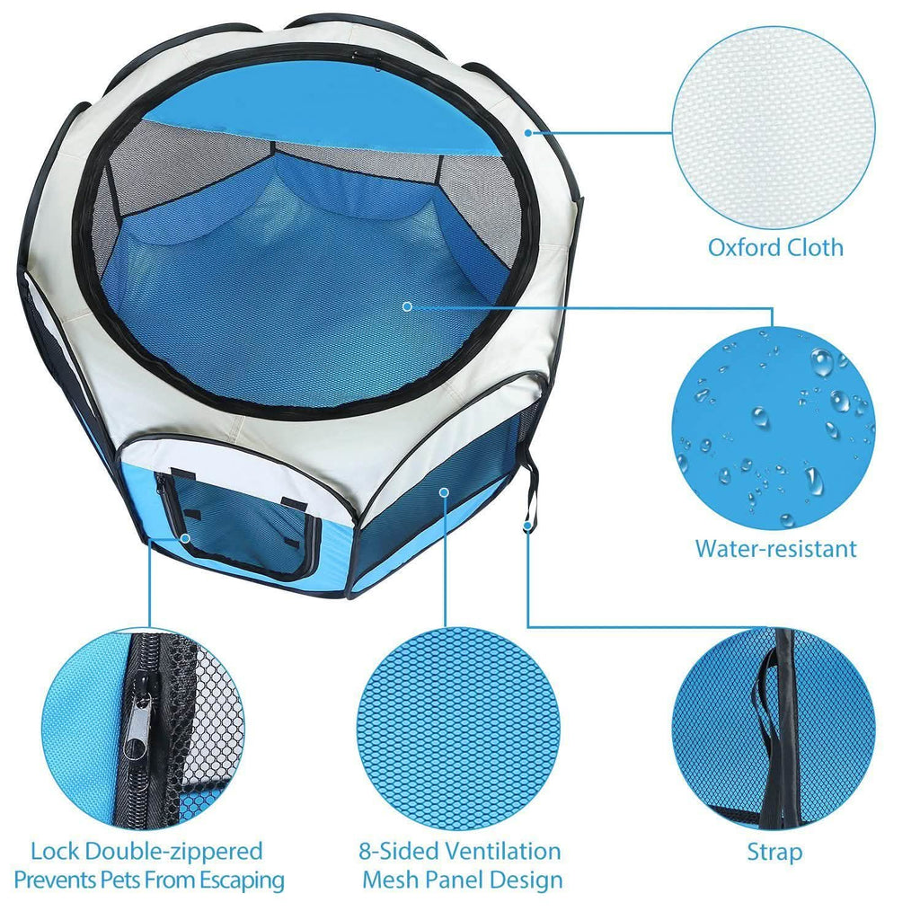 Portable Foldable Pet Playpen For Dogs Cats Other Pets - PhishStones Products