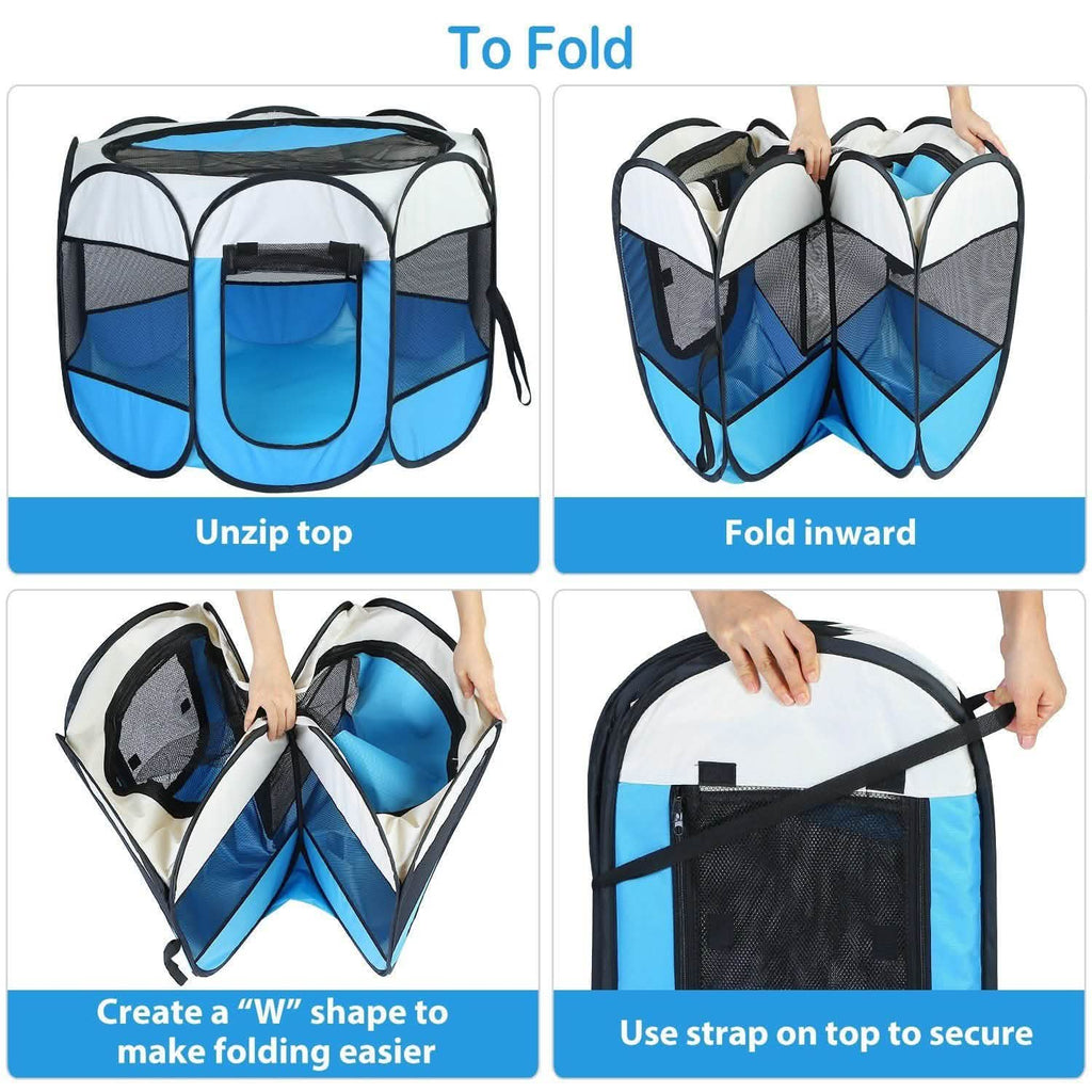 Portable Foldable Pet Playpen For Dogs Cats Other Pets - PhishStones Products