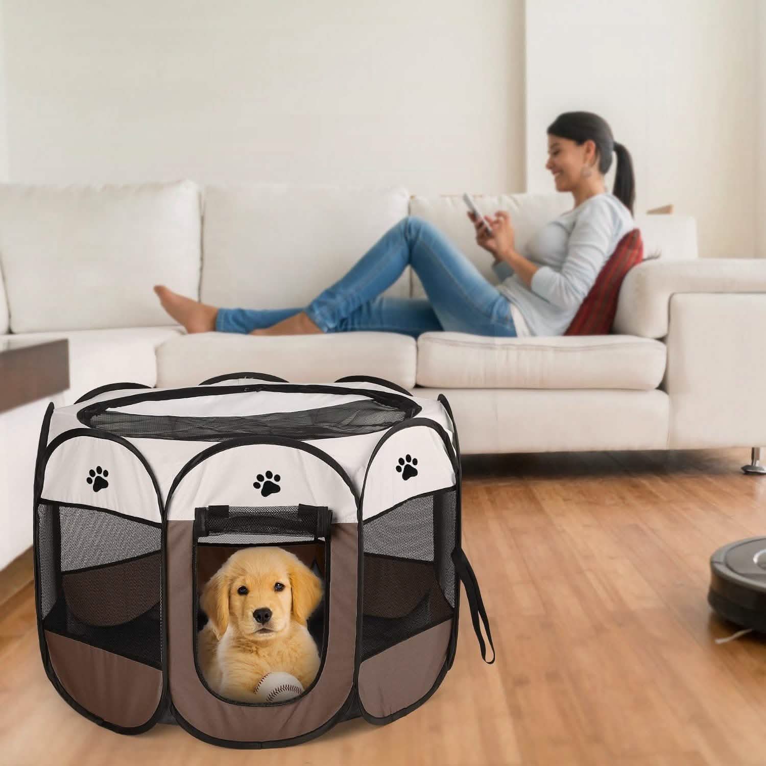 Portable Foldable Pet Playpen For Dogs Cats Other Pets - PhishStones Products