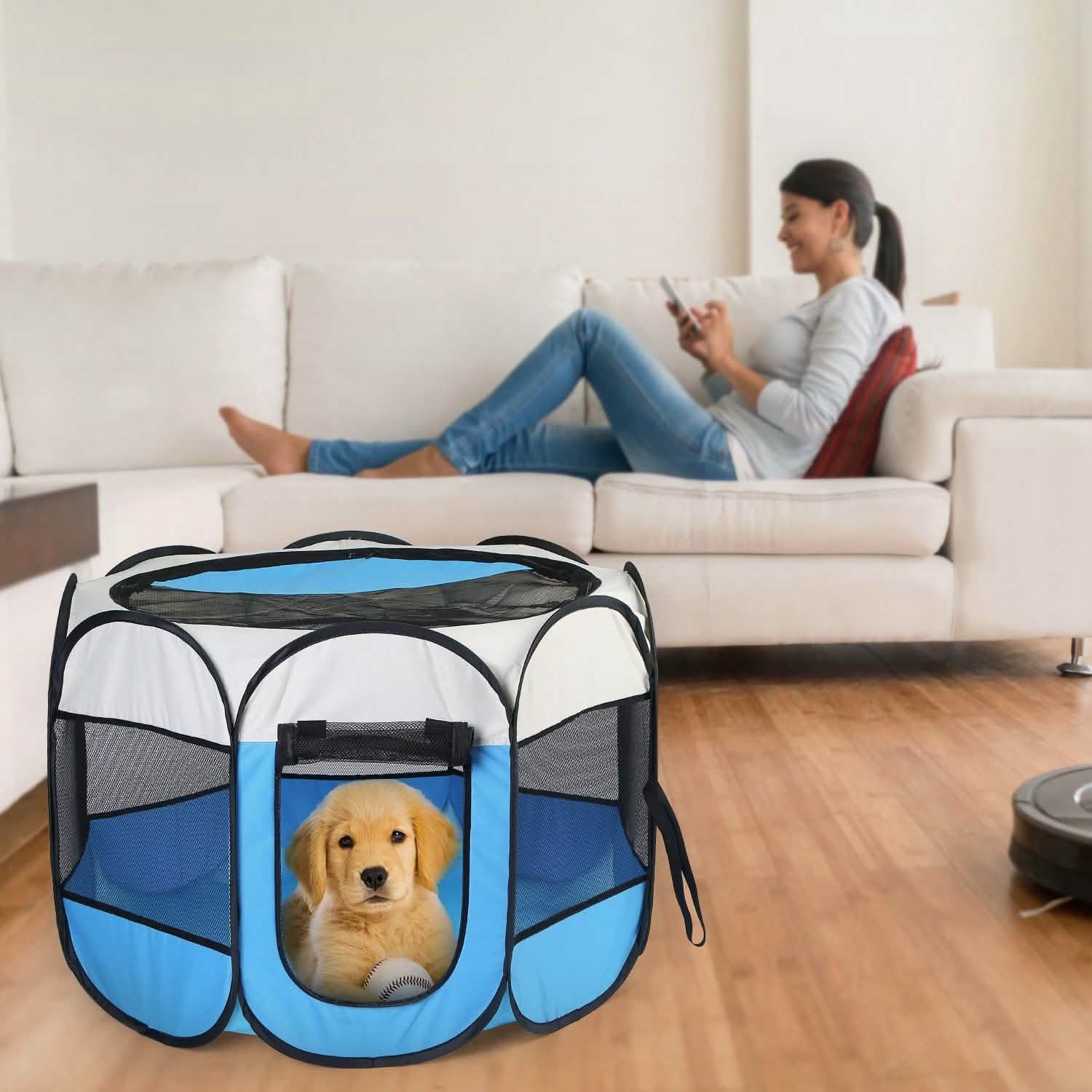 Portable Foldable Pet Playpen For Dogs Cats Other Pets - PhishStones Products