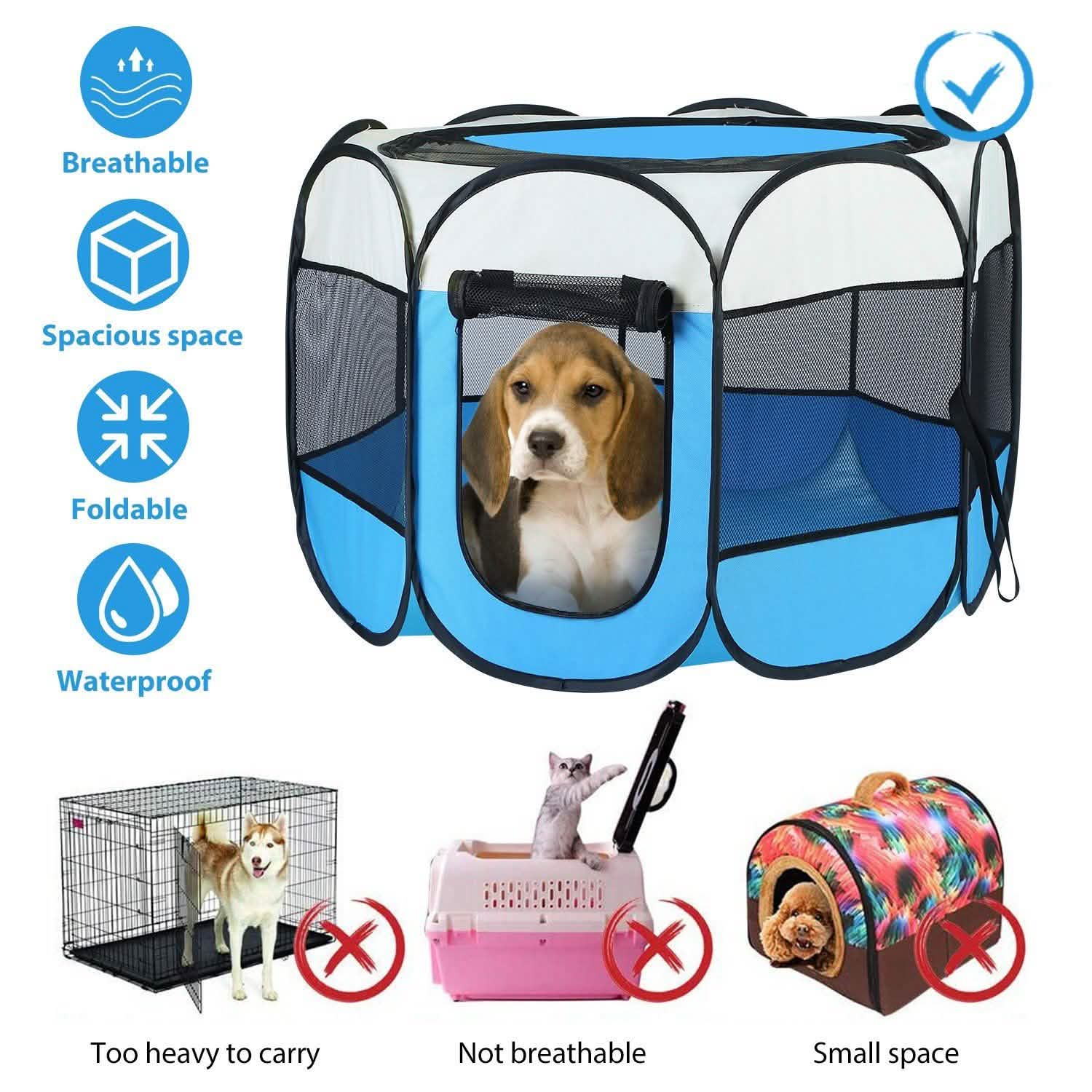 Portable Foldable Pet Playpen For Dogs Cats Other Pets - PhishStones Products