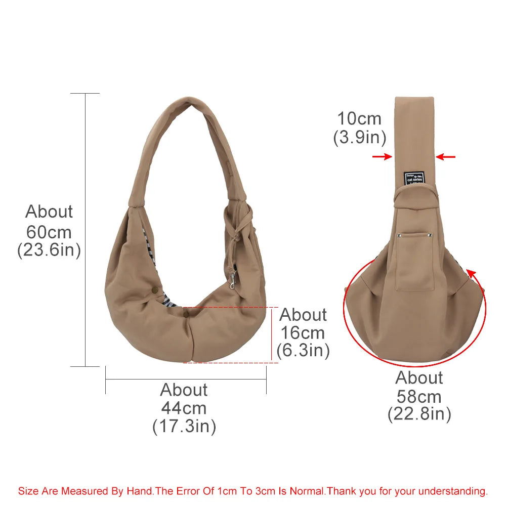 Portable Pet Shoulder Carrier with Phone Pocket – Travel Handbag for Small Dogs & Cats - PhishStones Products